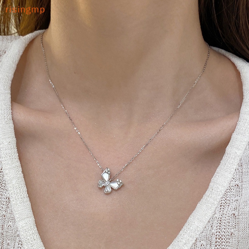 Vòng cổ Mặt Hình Bướm Đính Đá Zircon Thời Trang Cho Nữ