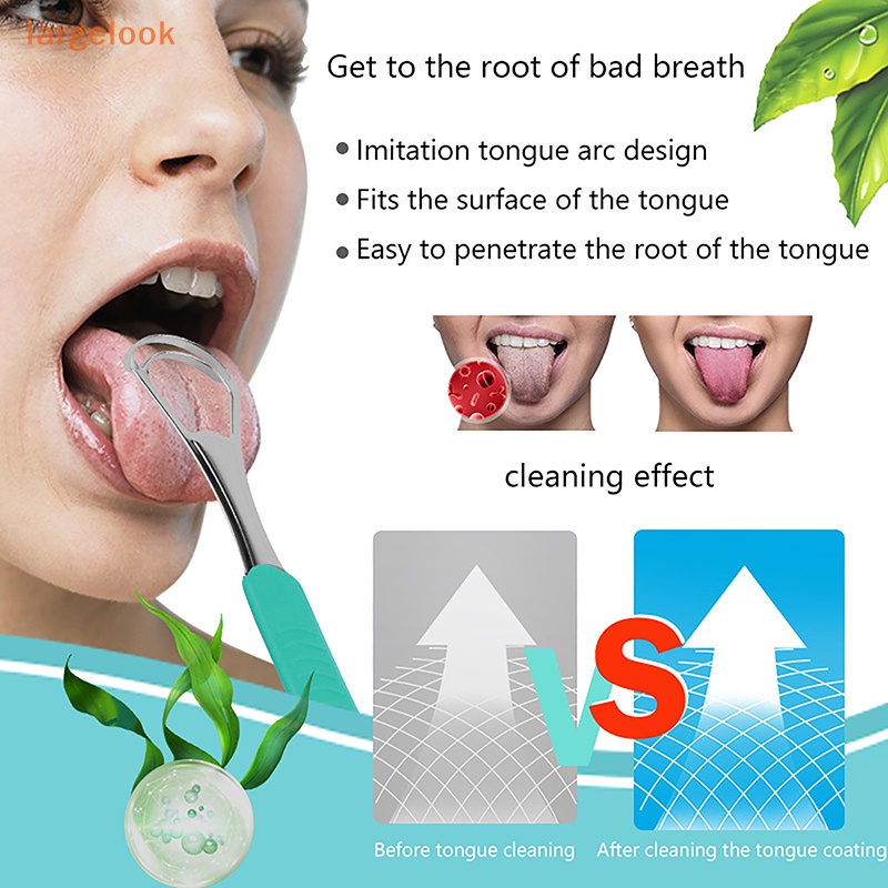 Dụng Cụ Vệ Sinh Lưỡi Bằng Thép Không Gỉ Thiết Kế Nhỏ Gọn Tiện Dụng