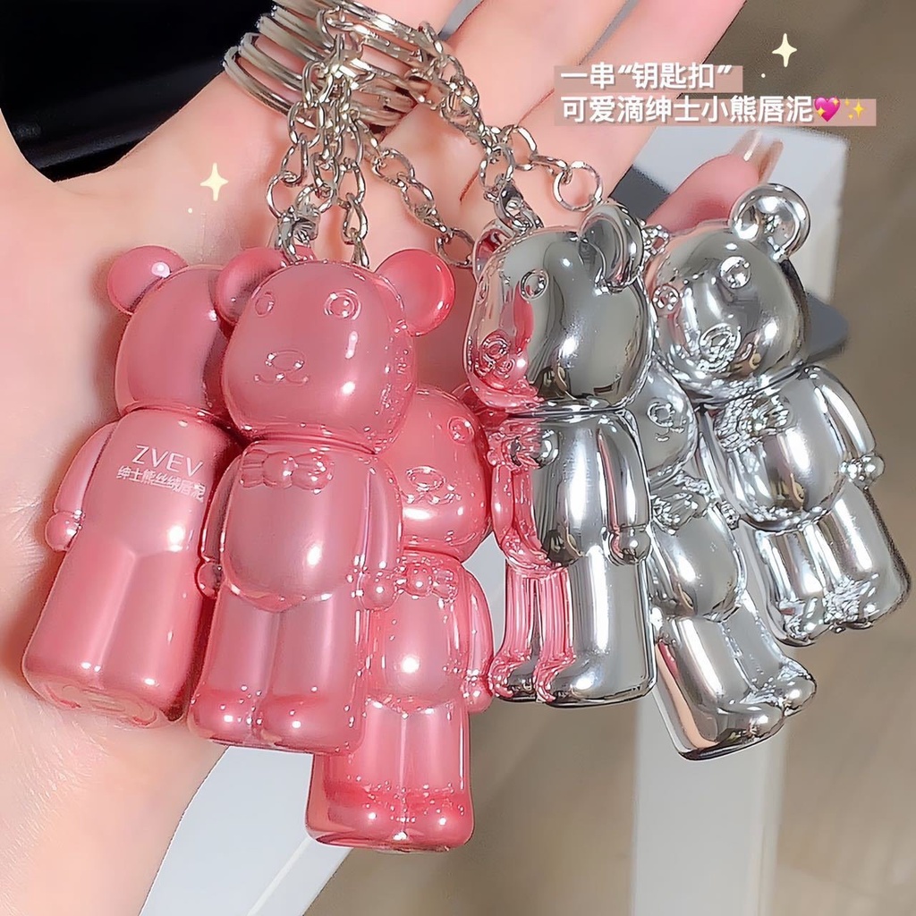 Son ZEVE Velvet Lip Kiêm Móc Khóa Hình Gấu Mềm Mịn Như Nhung