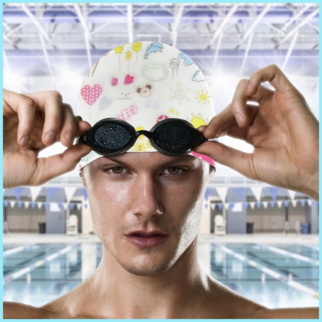 Mũ Bơi Silicone Chống Nước Độ Co Giãn Cao Không Trượt Cho Nam Nữ