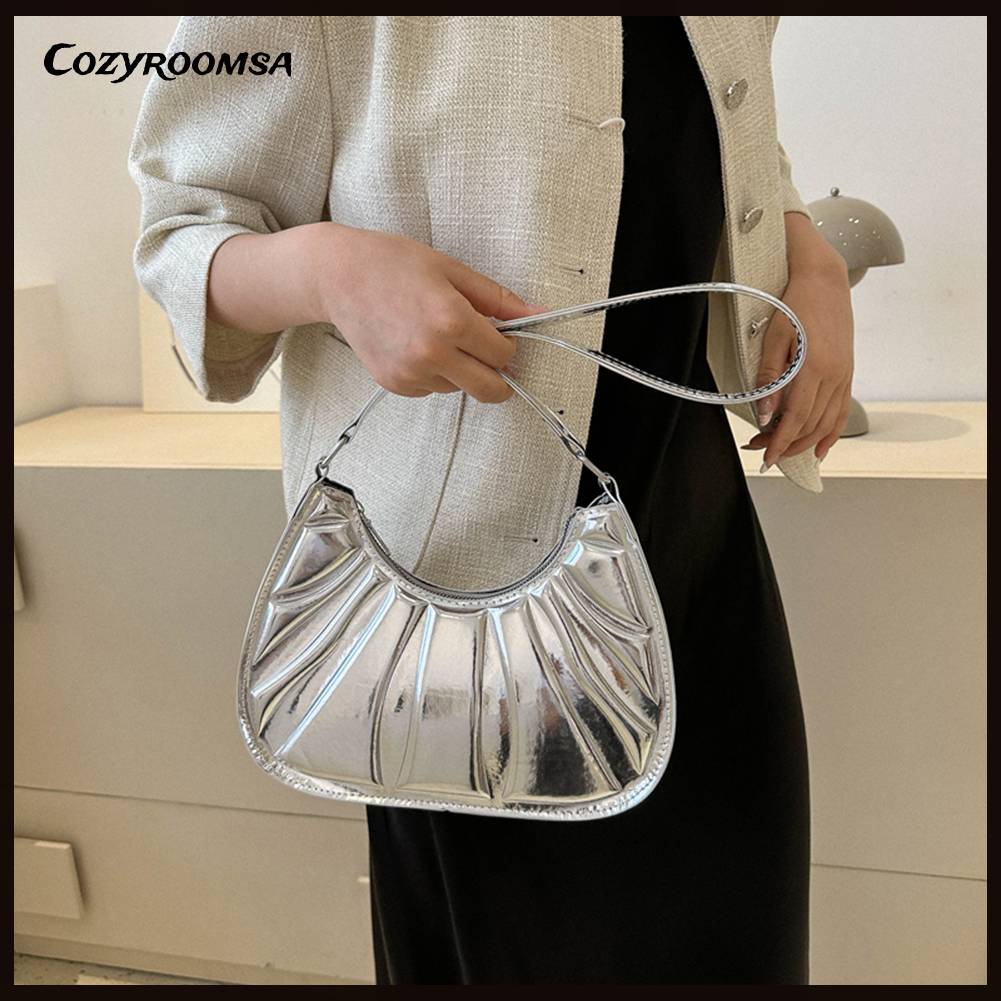 Túi Xách Kẹp Nách Màu Sắc Thanh Lịch Cho Nữ