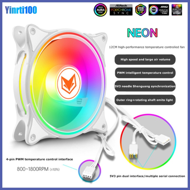 Quạt Tản Nhiệt Thủy Lực 120mm RGB ARGB PWM 4PIN 5V 3PIN Cho Máy Tính