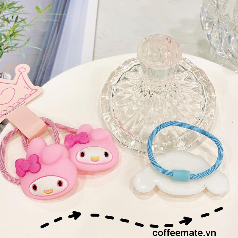 ⚡SANRIO Dây Cột Tóc Nhỏ Nhắn In Hoạt Hình Pacha Pacha Kuromi Yugui Dễ Thương
