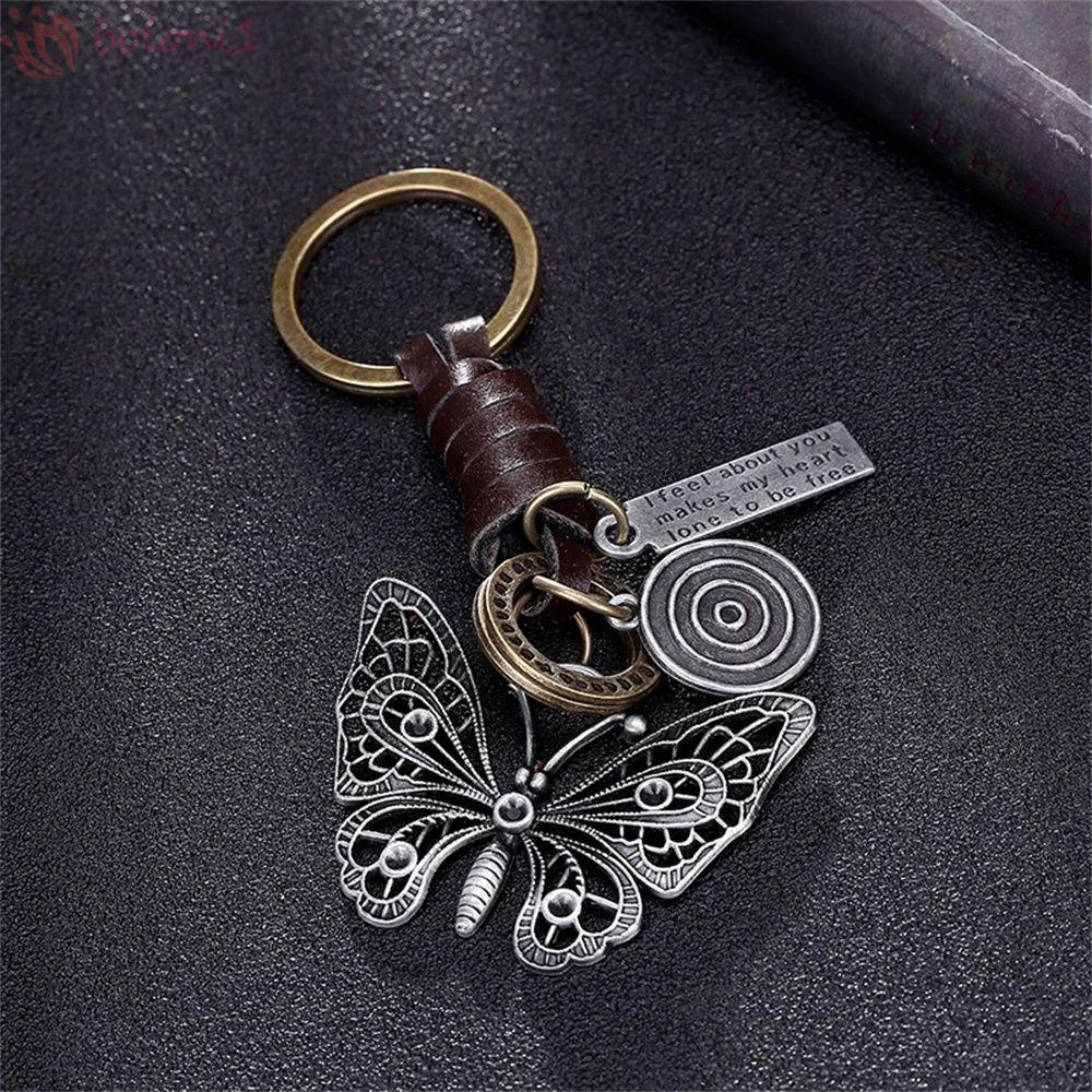 Móc Khóa Hình Bướm Bằng Kim Loại Nhỏ Xinh Trang Trí Ba Lô