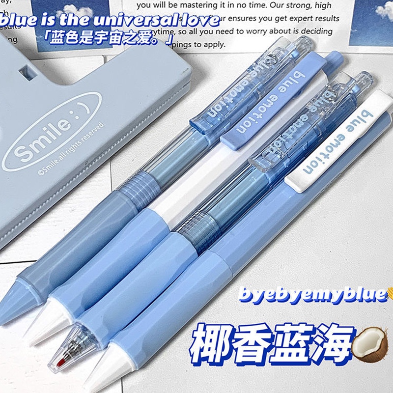 Set 4 Bút Mực Gel Ngòi 0.5mm Nhanh Khô Màu Sắc Đơn Giản Chất Lượng Cao