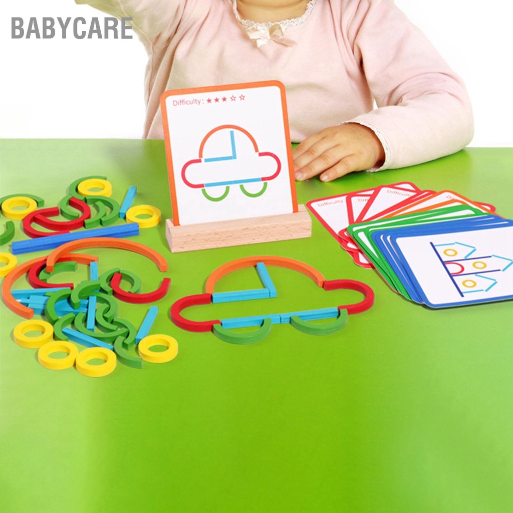 Babycare Có hàng sẵn Bảng xếp hình Đồ chơi Wodden Giáo dục sớm Học tập Geoboard bằng gỗ cho trẻ em