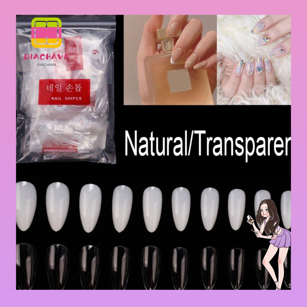Bộ Móng Tay Giả Trong Suốt Che Phủ Toàn Diện 15 Kiểu Khác Nhau