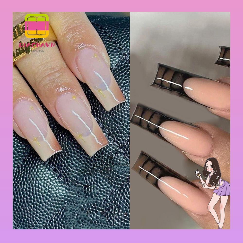 Set 24 Móng Tay Giả Có Thể Tháo Rời DIY