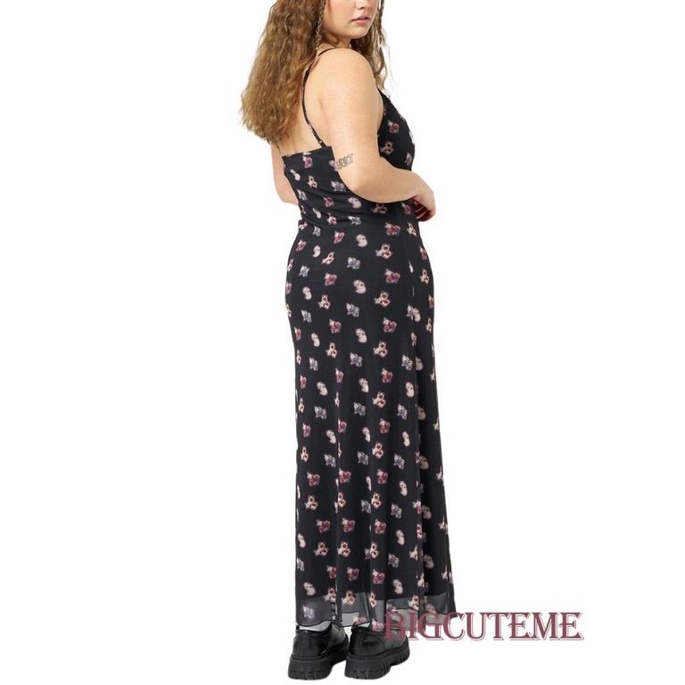 [] - Đầm Hai Dây Dáng Dài Hở Lưng / Hoa Thời Trang Đi Tiệc Hàng Ngày Cho Nữ