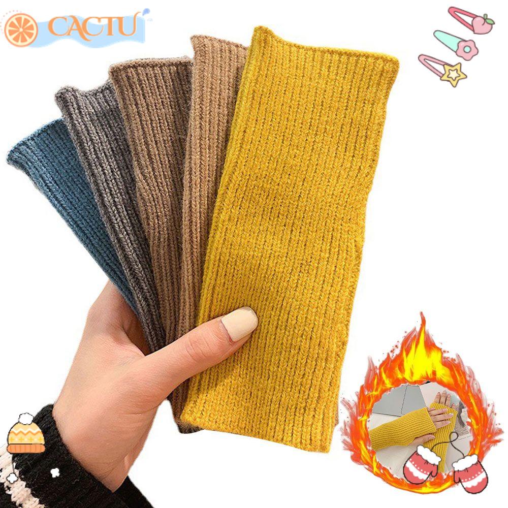 Găng Tay Dệt Kim Mềm Mại Co Giãn Giữ Ấm Cánh Tay Mùa Đông