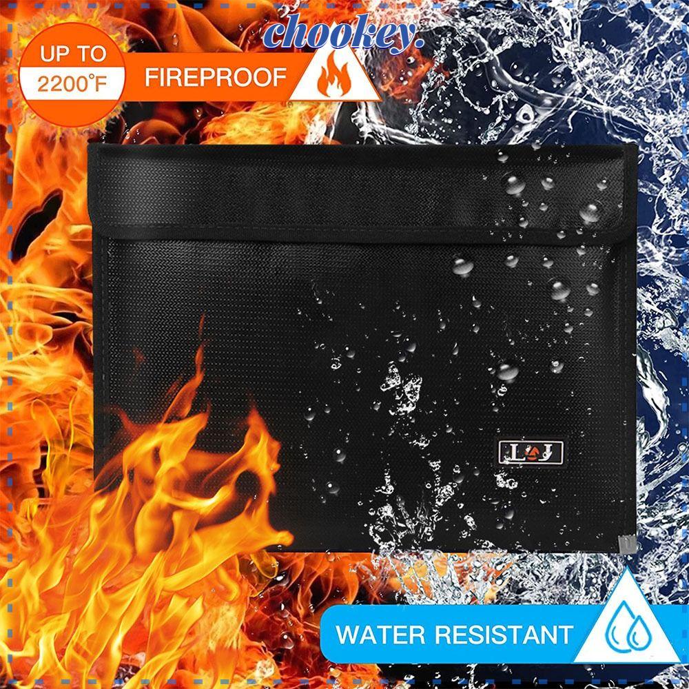 CHOOKEY Túi Đựng Tài Liệu Chống Cháy Có Khóa Kéo 3 Lớp Đa Năng Cho Cash 2200°Phụ Kiện Chuyên Dụng Dành Cho Xe Hơi