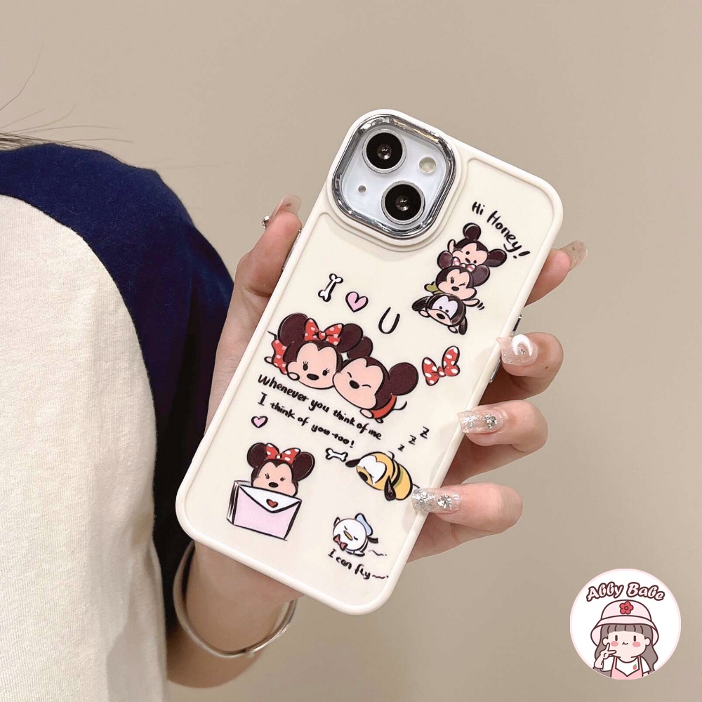 Ốp Điện Thoại TPU Mềm Bóng In Hình Chuột Hoạt Hình Chống Va Đập Cho IPhone 14 Pro Max 11 12 Pro Max X XS 7Plus