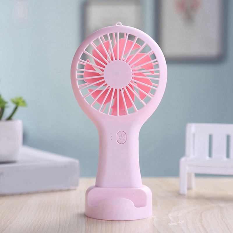 Set 2 Quạt Mini Cầm Tay Di Động Có Thể Sạc Lại Cho Đi Du Lịch