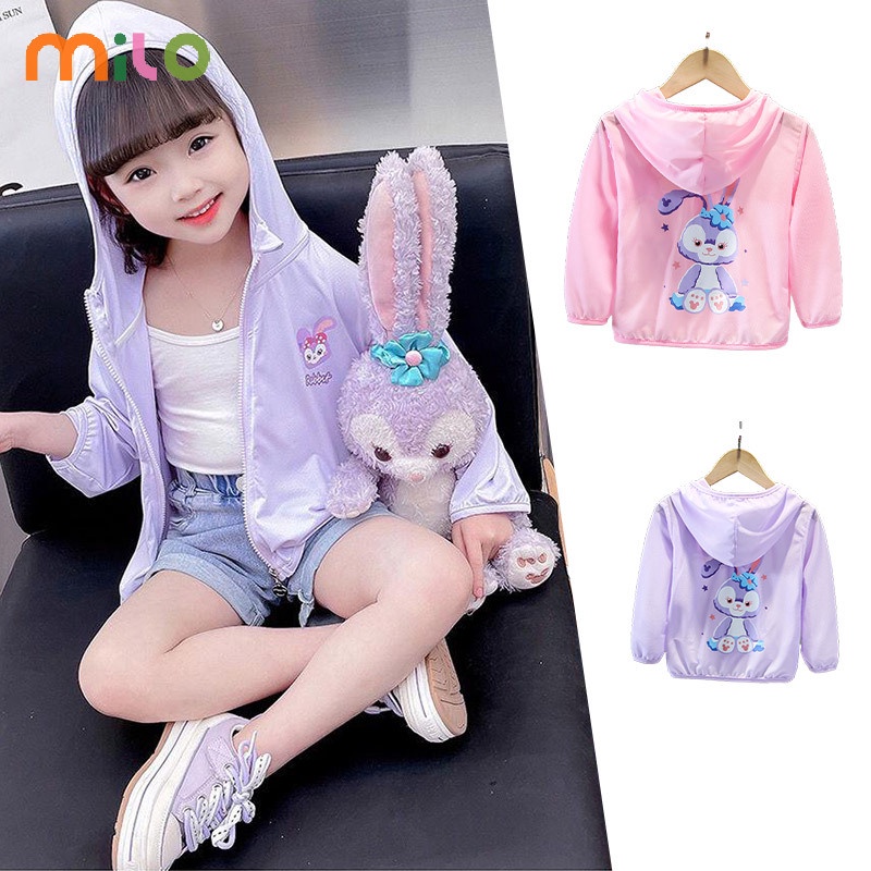 Milo Áo Khoác Chống Nắng Mỏng Thoáng Khí Họa Tiết Ngôi Sao Dailu Thời Trang Mùa Hè Cho Bé Gái