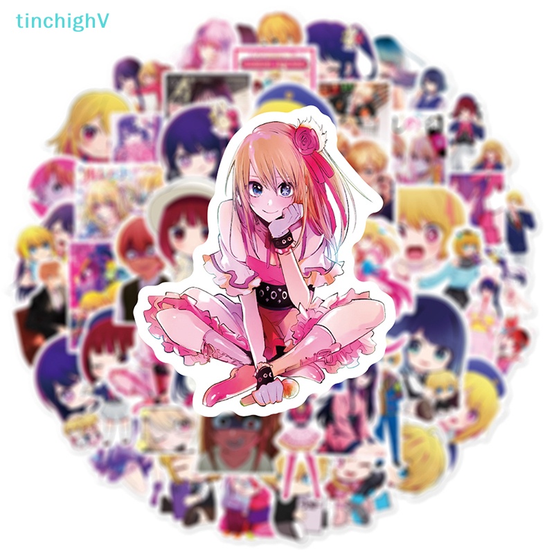 [TinchighV] 50 Nhãn Dán Hoạt Hình Oshi no Ko Anime Trang Trí Laptop Xe Hơi Ván Trượt [Mới]