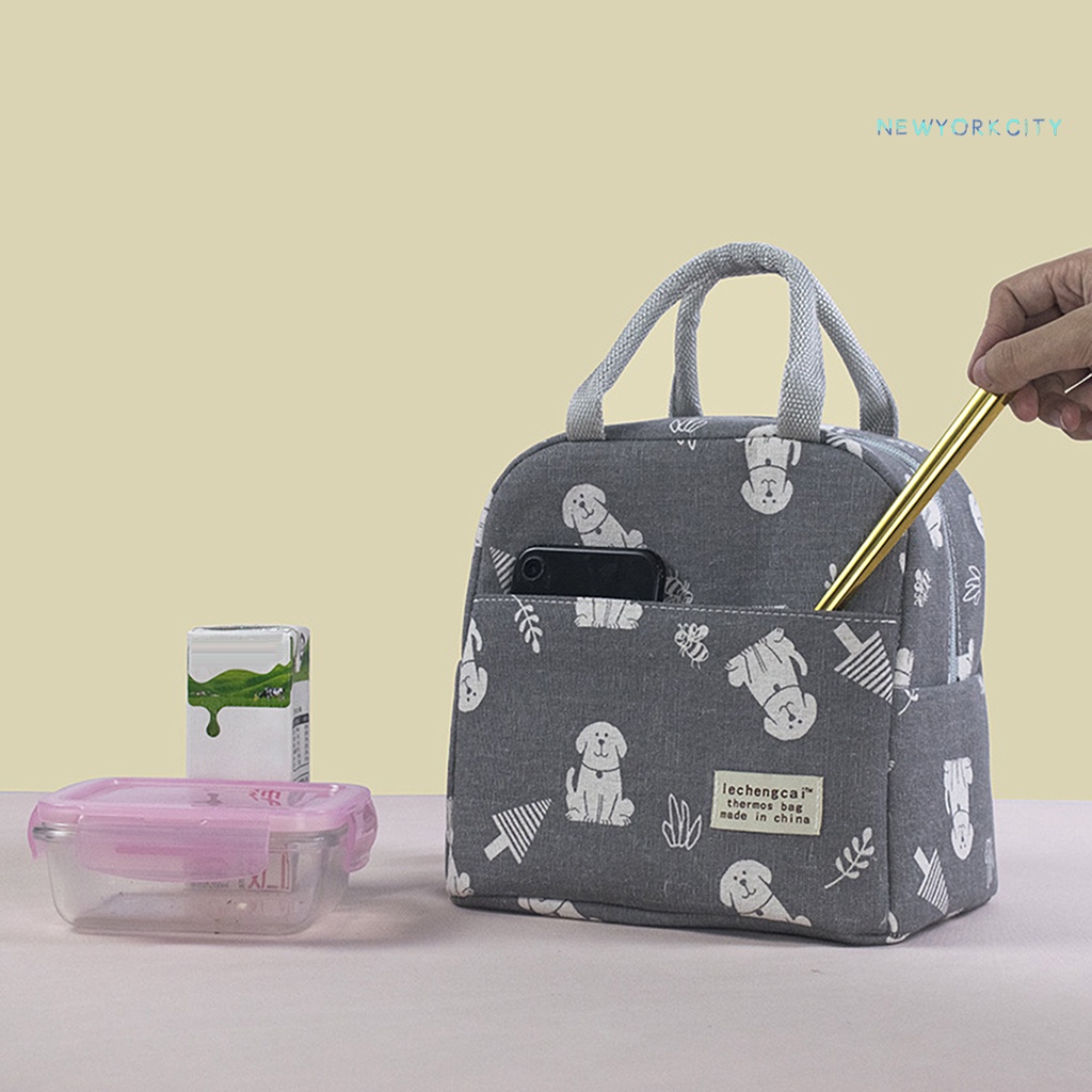 Túi Cách Nhiệt Đựng Đồ Ăn Có Khóa Kéo Và Tay Cầm Tiện Dụng