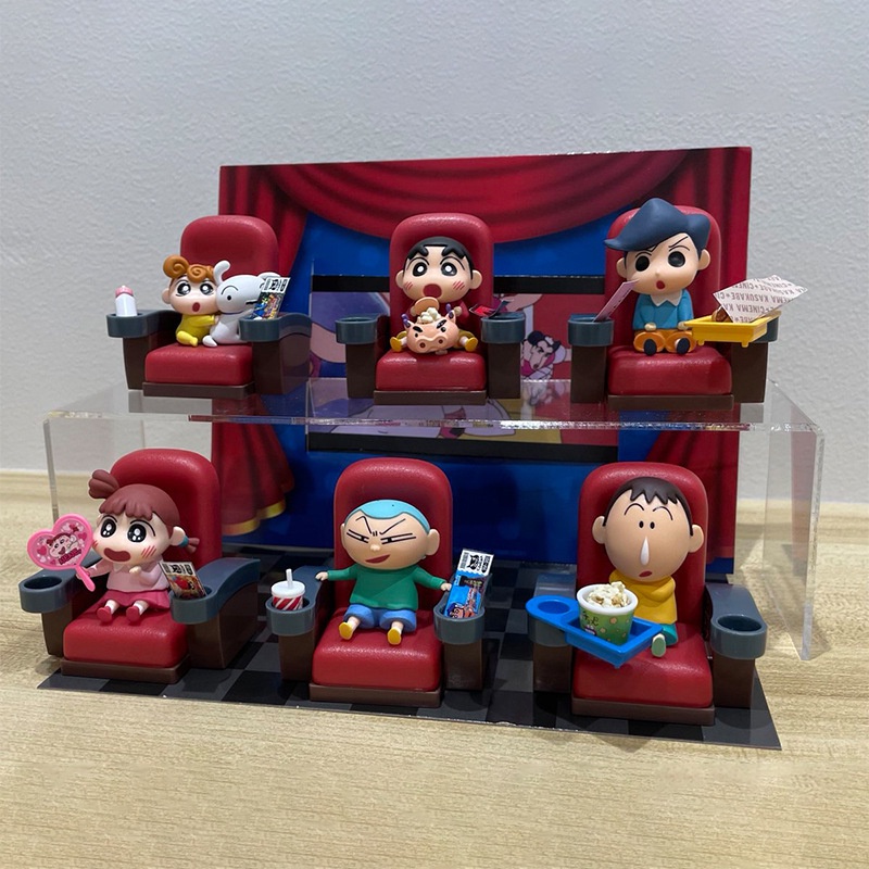Mô Hình Shin-Chan Kasugabu Cinema Xiaokui Xiaobai Dùng Trang Trí