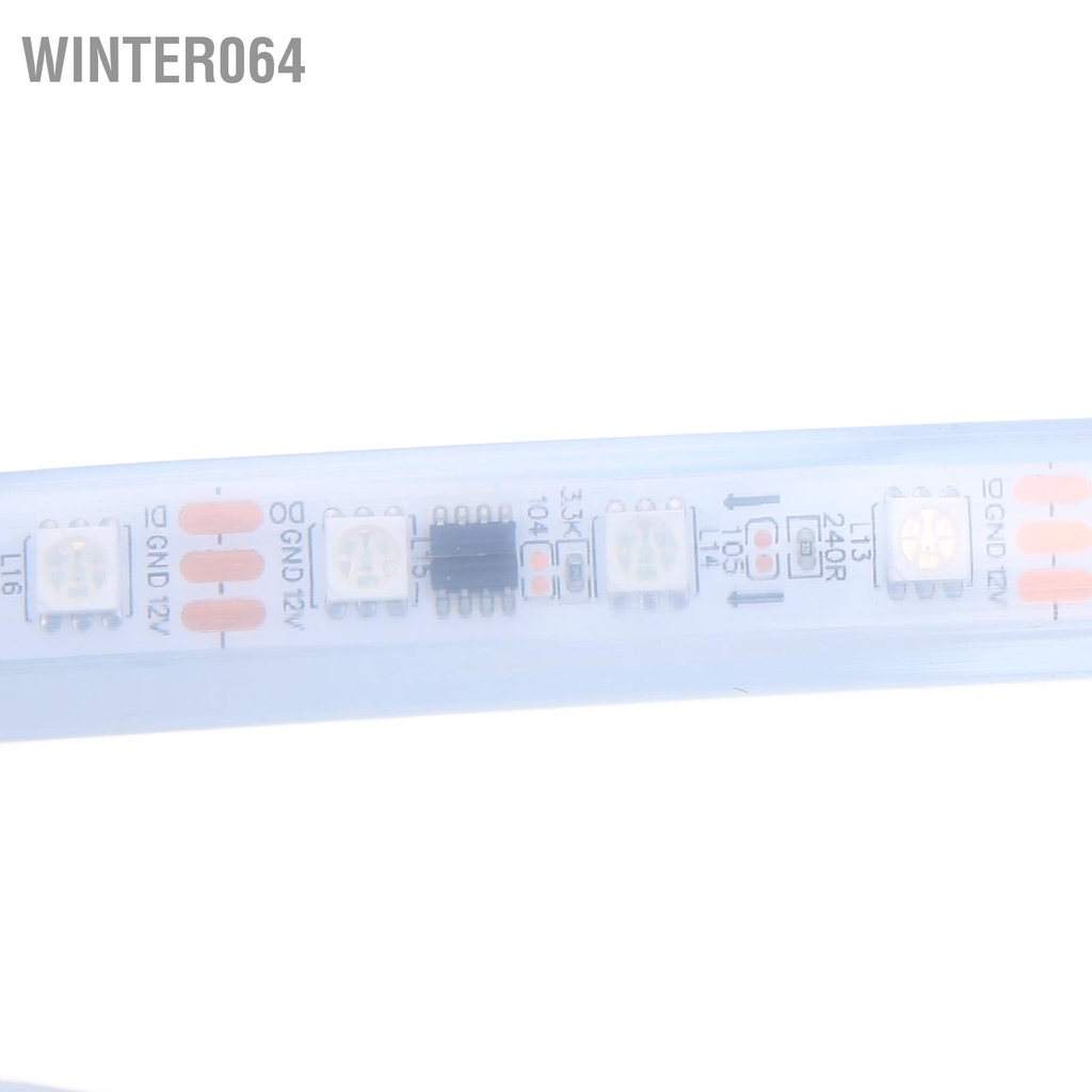 Winter064 Dải đèn LED ô tô linh hoạt 1 8m có điều khiển từ xa Đa năng 12V 5W RGB đầy màu sắc cho nắp ca-pô phía trước