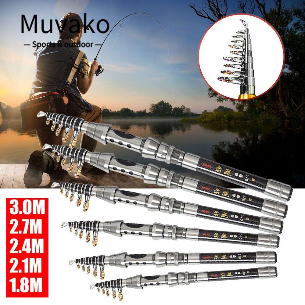 MUVAKO Cần Câu Cá Mini Siêu Nhẹ Gấp Gọn Tiện Dụng Mang Theo Du Lịch