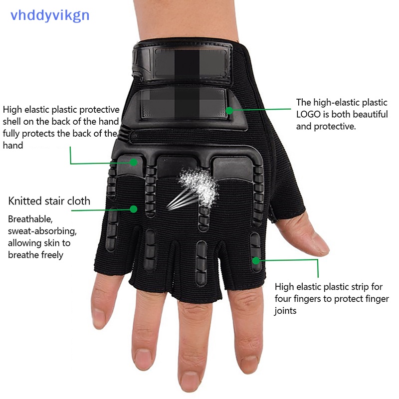 Găng Tay Nửa Ngón Phong Cách Quân Đội Cho Nam Và Nữ