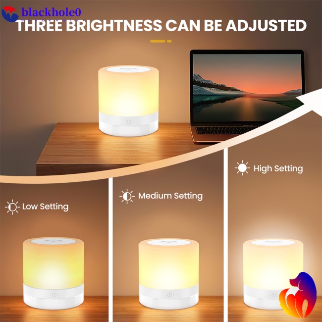 Đèn Ngủ RGB 7 Màu Sắc Tùy Chọn Có Thể Sạc Lại Bằng Cổng USB Kèm Móc Tiện Dụng