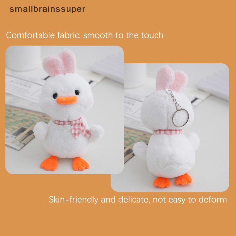 Móc Khóa Hình Vịt Bông Hoạt Hình Màu Vàng / Trắng Dễ Thương