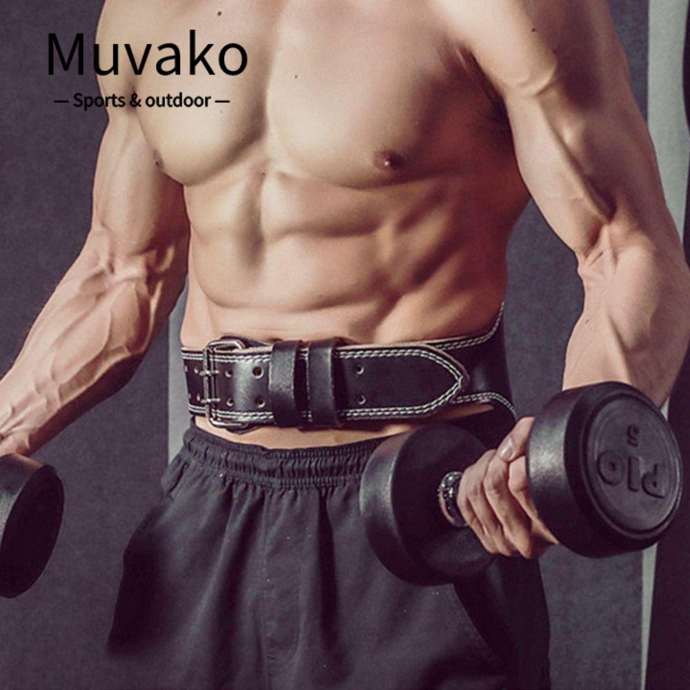 MUVAKO Đai Quấn Eo Hỗ Trợ Nâng Tạ Màu Đen