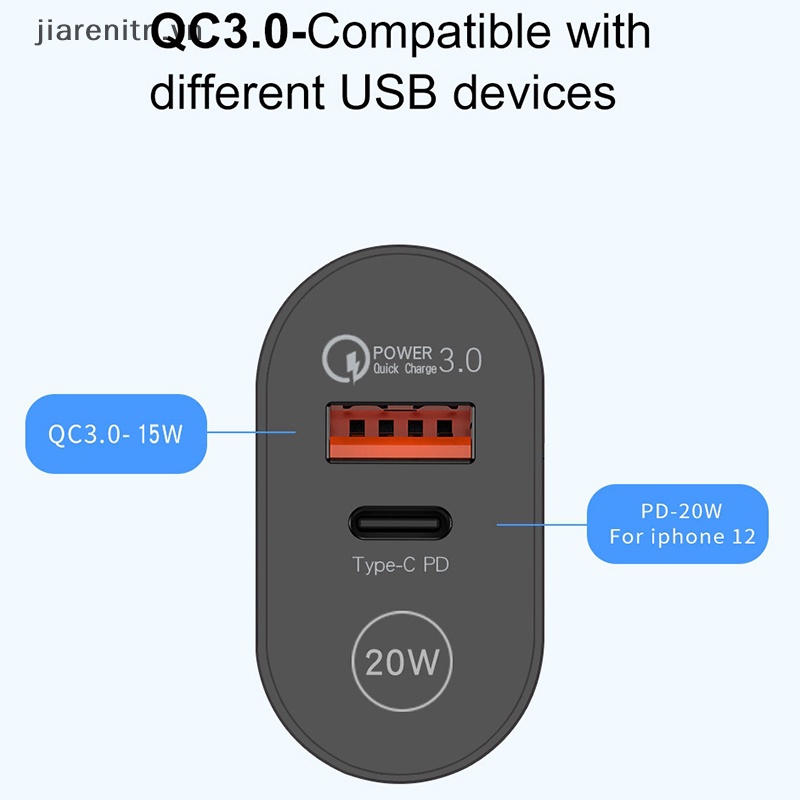 Bộ Sạc Nhanh usb c 20w Cho iphone 13 type c qc 3.0 pd vn