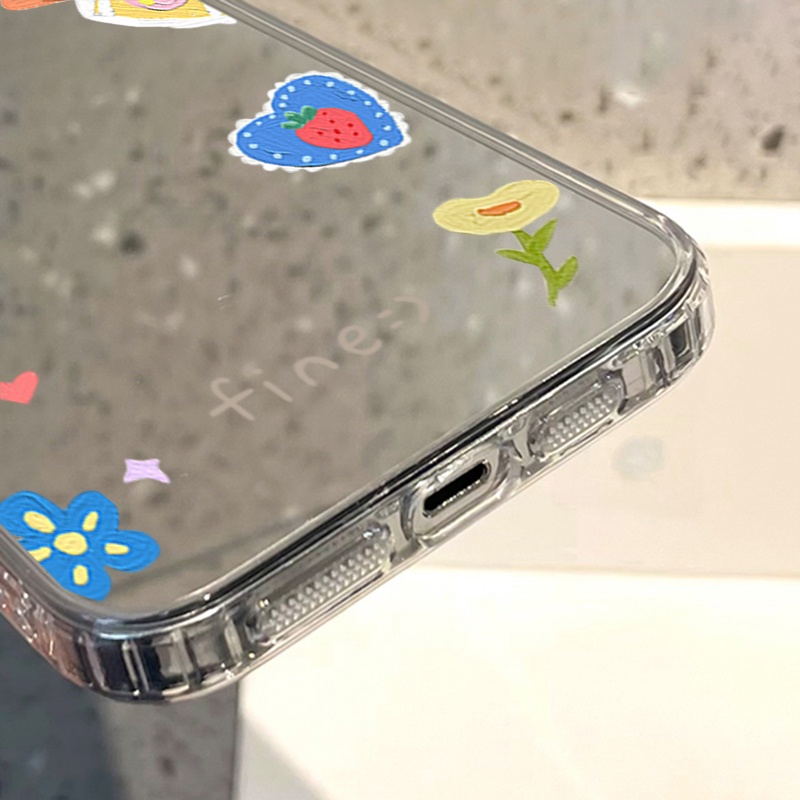 Ốp Điện Thoại Tráng Gương Họa Tiết Hoạt Hình Cho IPhone 11 12 13 14 12Pro 13Pro 14Pro Pro Max XR X XS Max