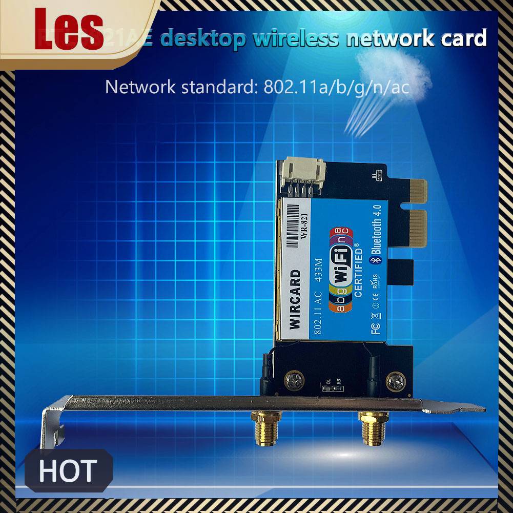 Thẻ WiFi Băng Tần Kép Không Dây 433Mbps 802.11ac Cho PC