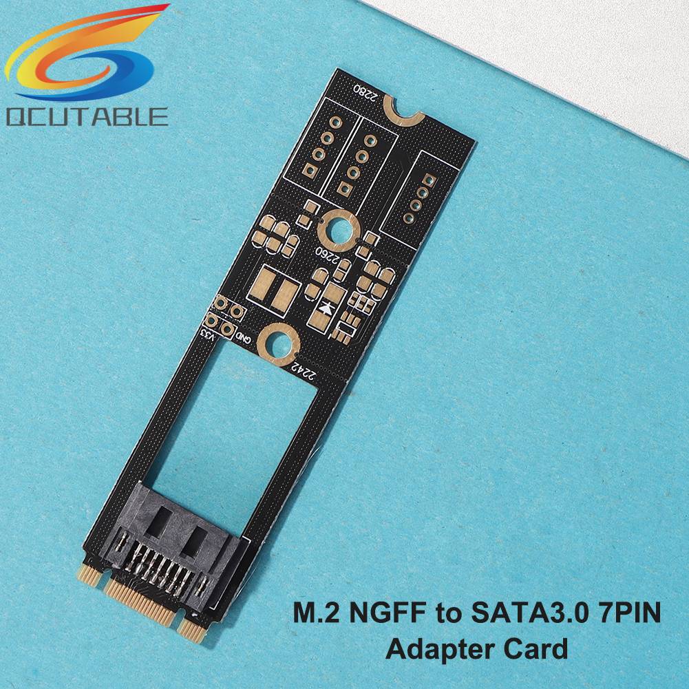 Card ChuyểN ĐổI M.2 B-M Key NGFF Sang SATA3.0 7 Pin Cho 2242 2260 2280 SDD