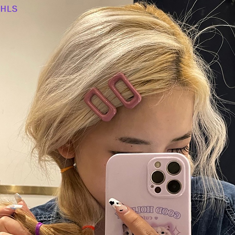 Set 2 Kẹp Tóc Màu Kẹo Ngọt Phong Cách Hàn Quốc Dễ Thương Cho Nữ