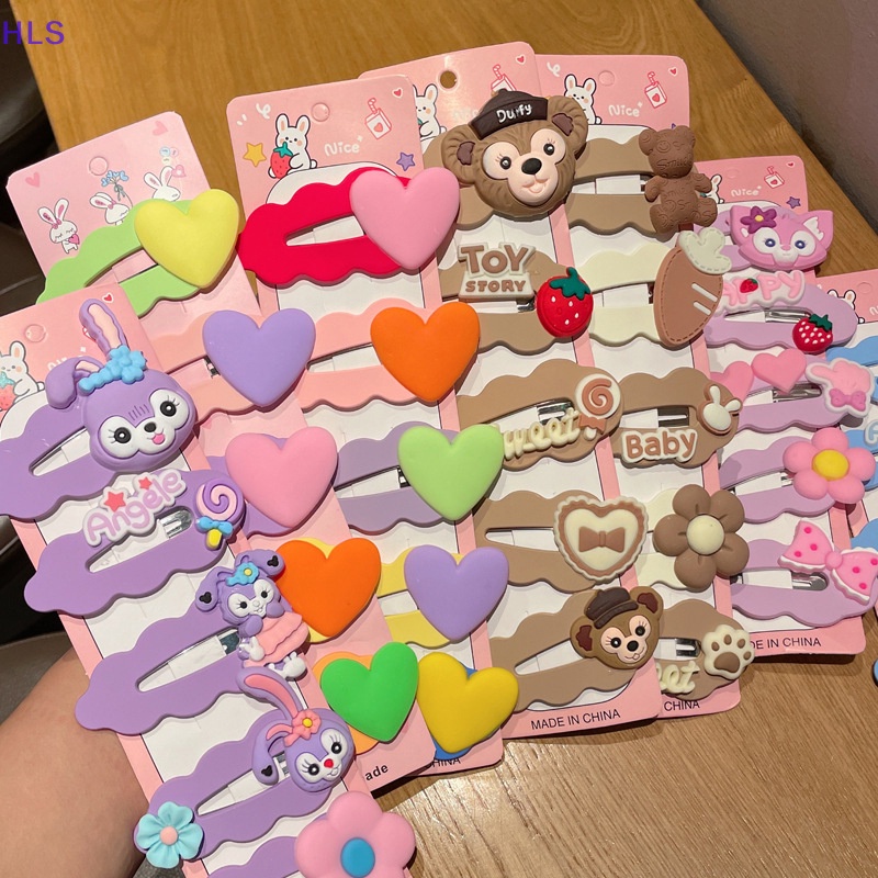 1 Bộ Kẹp Tóc Nhiều Màu Sắc Dễ Thương Cho Bé Gái