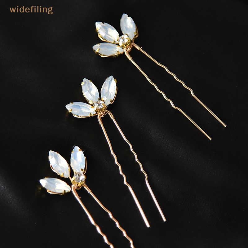 Bộ 3 Trâm Cài Tóc Chữ U Đính Đá Thời Trang Dành Cho Cô Dâu