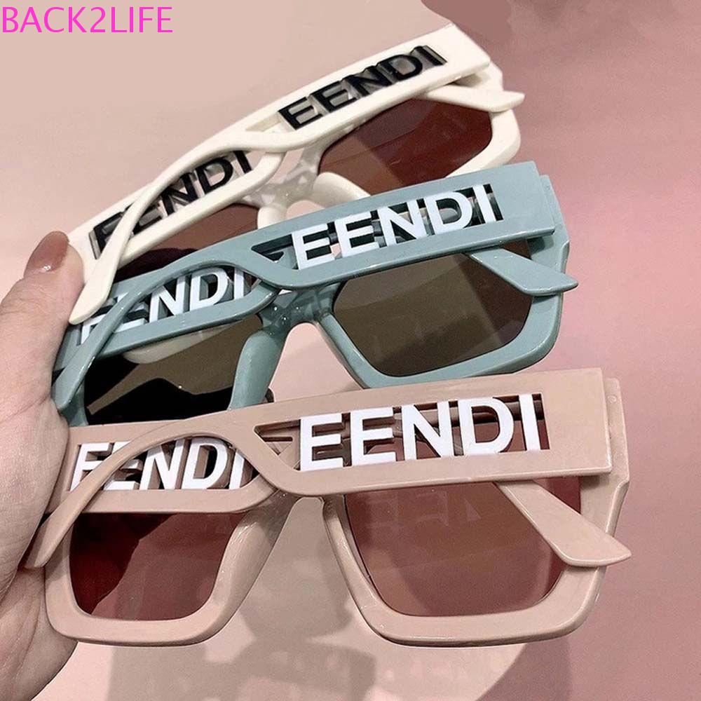 BACK2LIFE Kính Chống Nắng / Tia UV Gọng Vuông Lớn Phong Cách Hàn Quốc Cá Tính Dành Cho Nam Và Nữ Back2Lilife