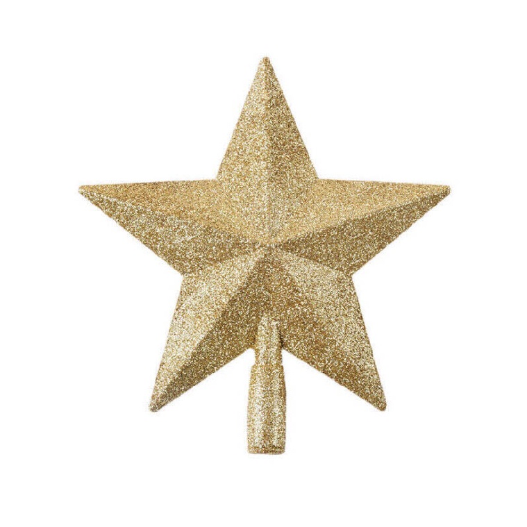 New Glitter Star Christmas Tree Topper Decoration Xmas Tree Top Glitter Ornament