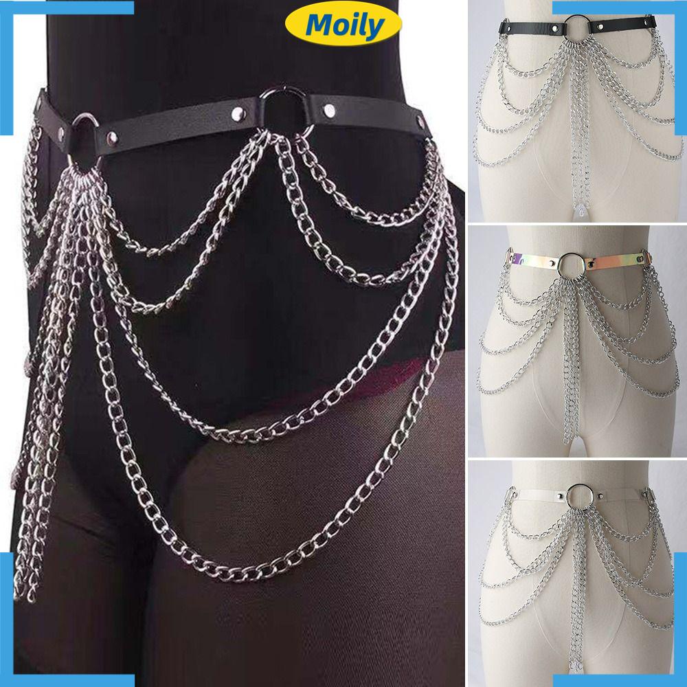 MOILYVN Thắt Lưng Nhiều Lớp Bằng Kim Loại Thanh Lịch