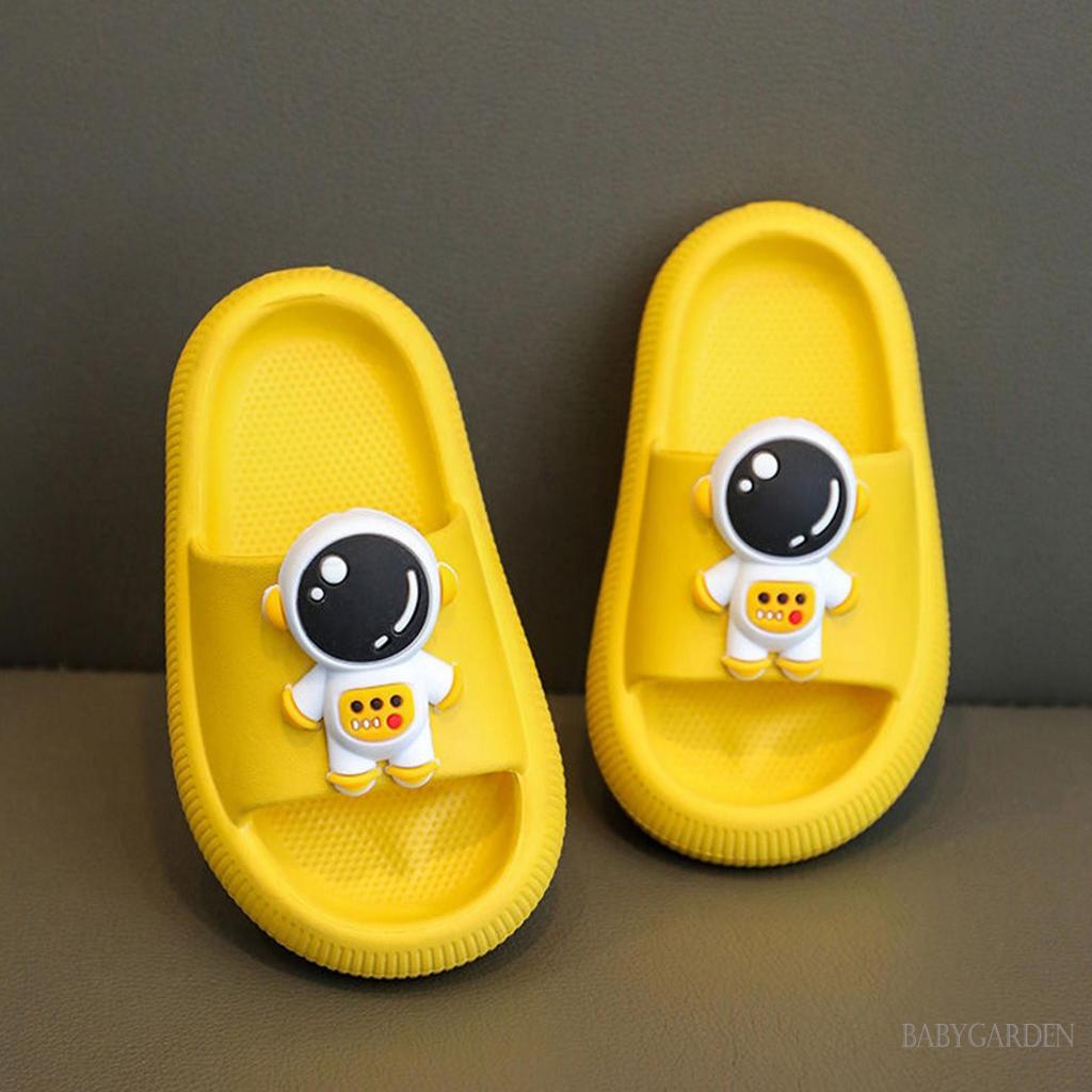 Dép Đi Trong Nhà Chống Trượt Mềm Mại Họa Tiết Phi Hành Gia Hoạt Hình Dành Cho Trẻ Em