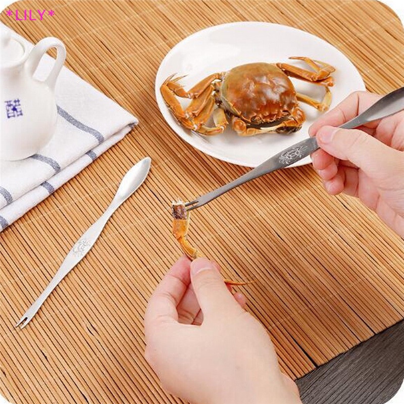 Hải sản tôm hùm cua pin Tước trái cây ngã ba uuuu Lily thép không gỉ móng vuốt để ăn cua