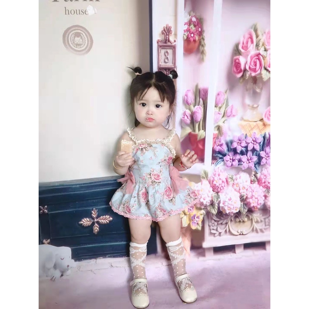 Hàng Mới Về Đầm Yếm Công Chúa Phong Cách Phương Tây Thời Trang Mùa Hè Cho Bé Gái