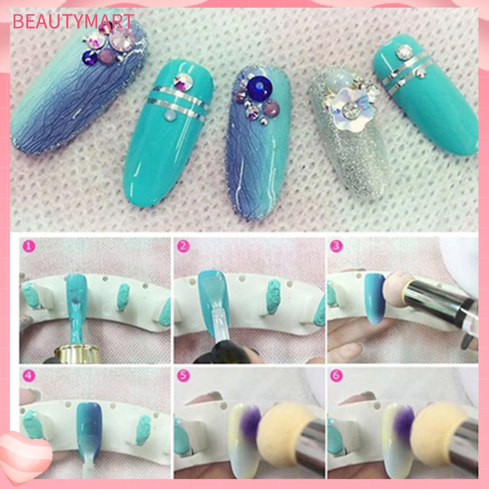 Cọ Mút Hai Đầu Đính Đá Trang Trí Móng Tay Nghệ Thuật Cho Nữ