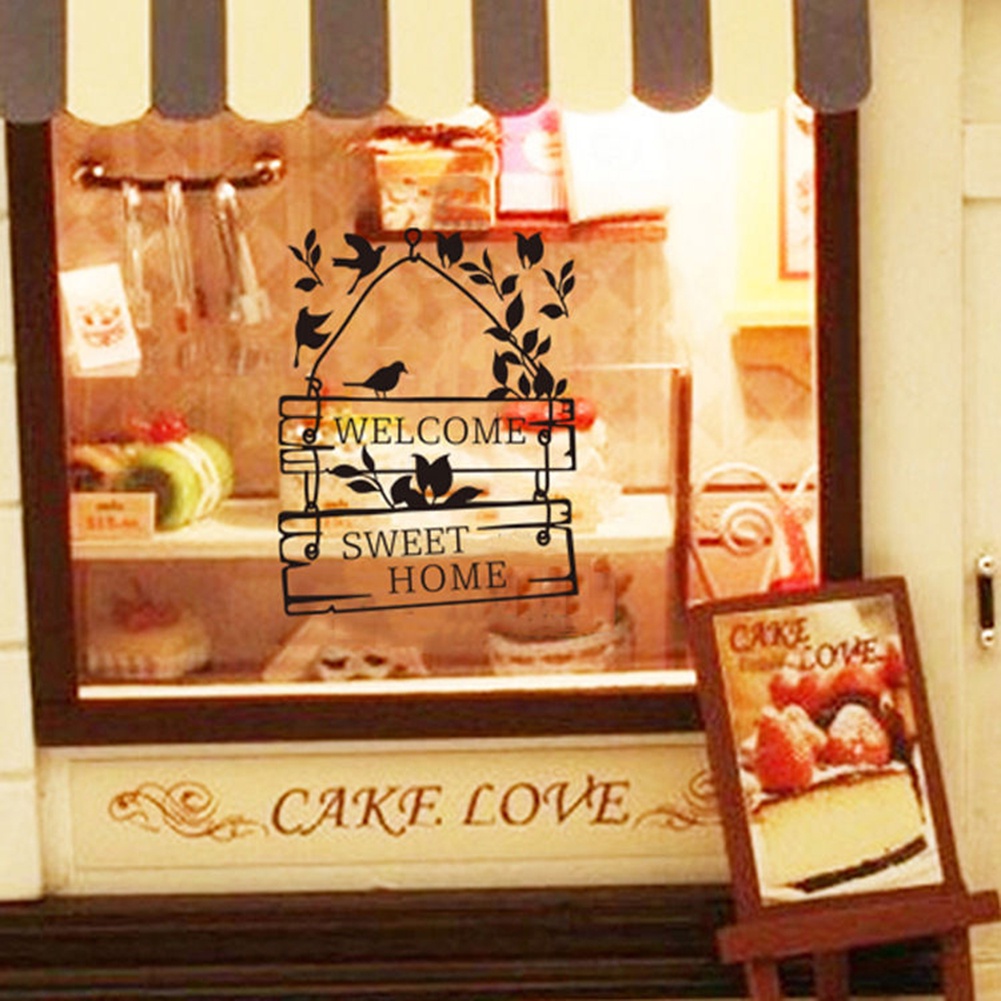 Miếng Dán Tường / Cửa Sổ Trang Trí Nội Thất In Chữ Tiếng Anh Độc Đáo DIY