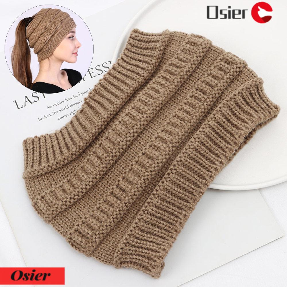 OSIER1 1 Băng Đô Đan Len Bản Rộng Dày Giữ Ấm Tai