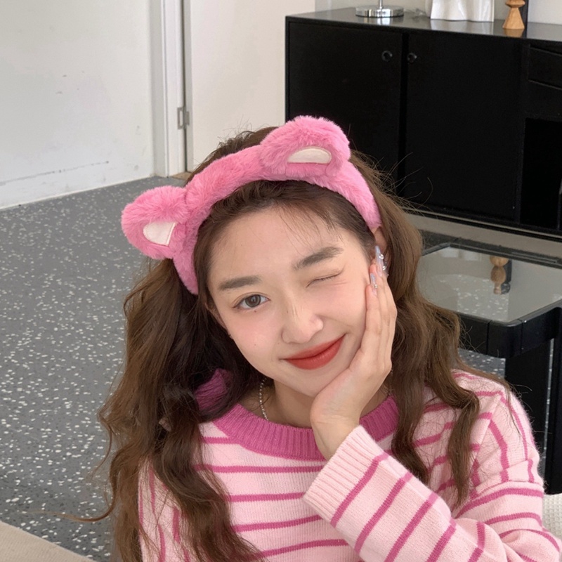 Băng Đô Cài Tóc Hình Gấu / Dâu Tây Bằng Lông