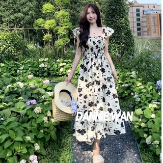 DannieWan  váy Đầm váy nữ sang chảnh xinh bánh bèo Hoa vỡ  Độc đáo Chất lượng cao Korean Style Chic A92M04E 36Z230909