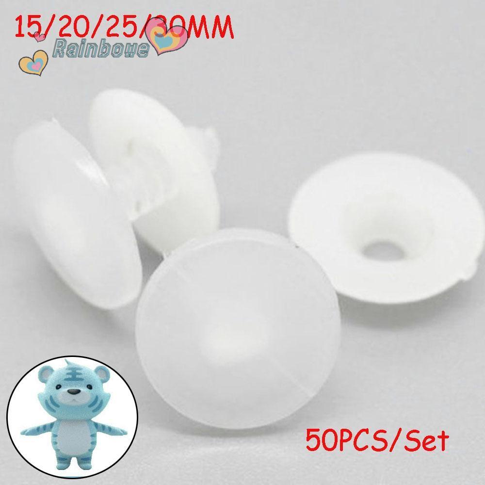 RAINBOW Vòng Đệm Trắng Bằng Nhựa 15 / 20 / 25 / 30 / 35 / 45mm Cho Búp Bê