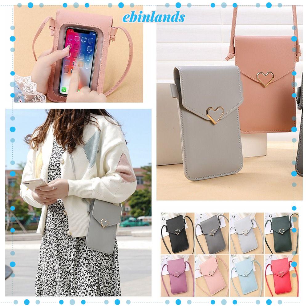 EBINLANDS Túi Xách Đeo Chéo Màu Trơn Phong Cách Retro Cho Nữ