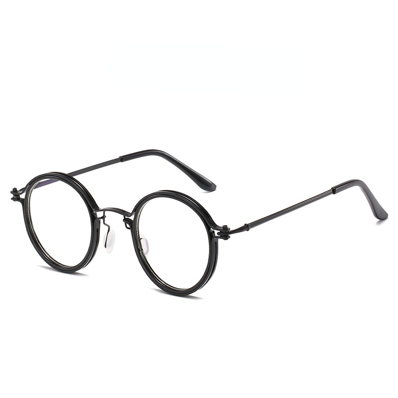 Kính Mát Gọng Tròn Bằng Kim Loại Chống Ánh Sáng Xanh Phong Cách Retro Thời Trang Unisex