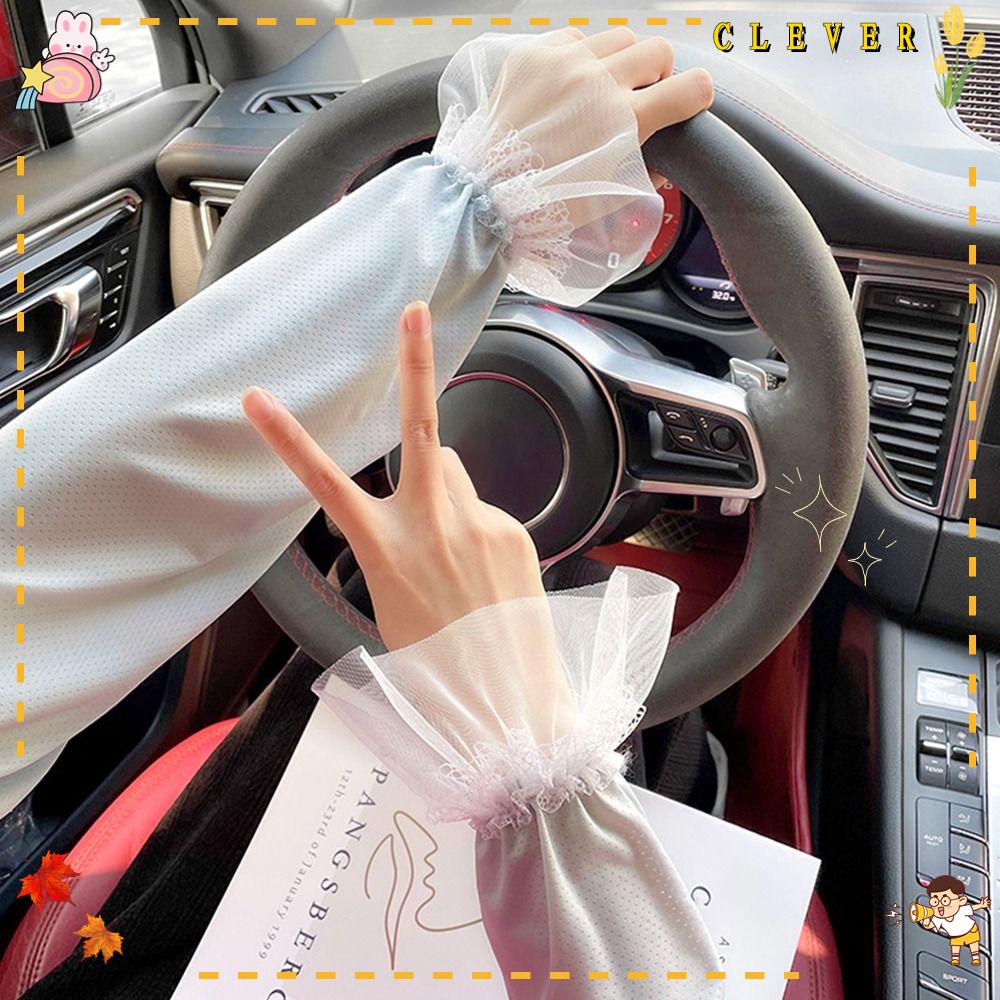 Găng Tay Dài Hở Ngón Chống Nắng Thoáng Khí Hợp Thời Trang