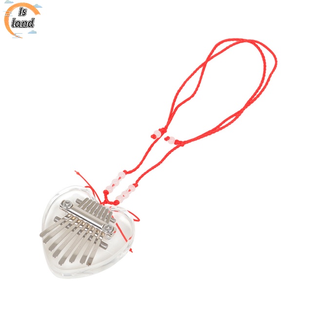 Đàn Kalimba Mini 8 Nốt Hình Trái Tim / Oval Bằng Acrylic Dành Cho Người Mới Bắt Đầu